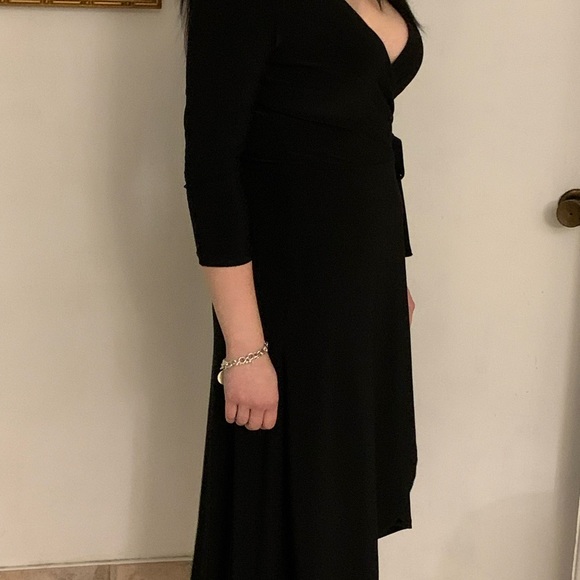 Rachel Zoe sexy and elegant faux wrap black dress NWOT size XS - Picture 6 of 14